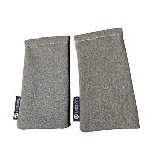 Peepers Squeeze Spring Shut No Scratch Reading Sun Glass Gray Soft Case Large x2